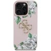Etui Guess Grained Roses Big 4G logo do  iPhone 16 Pro Max różowy